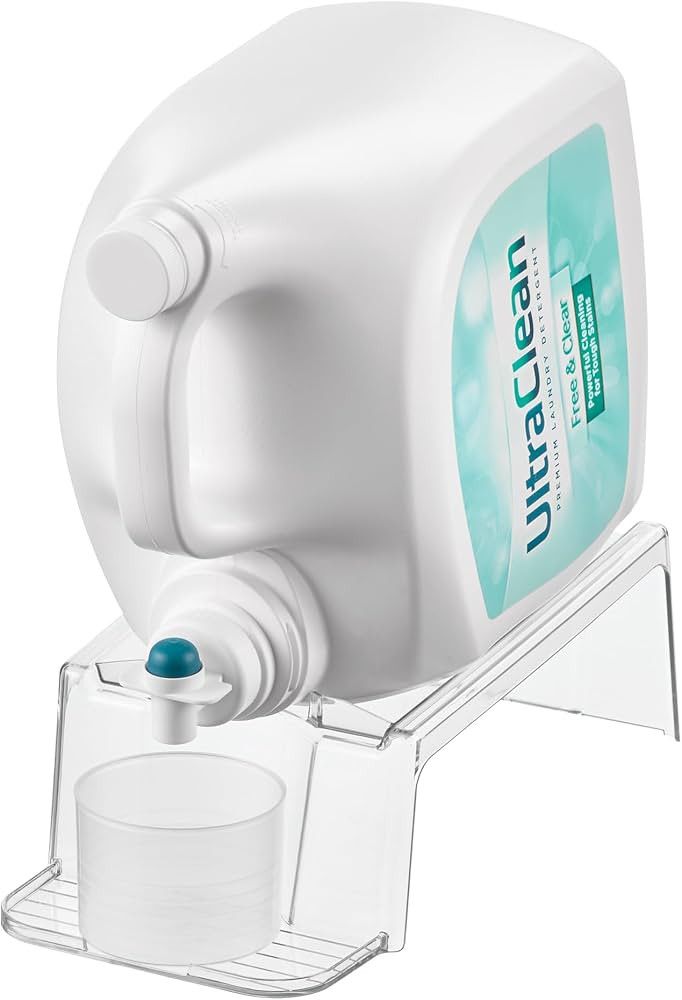 iDesign Laundry Detergent Holder, Liquid Detergent Stand for Laundry Room Organization, Clear | Amazon (US)