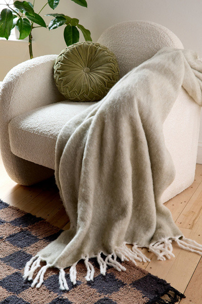 Solid Faux Fur Throw Blanket | Urban Outfitters (US and RoW)