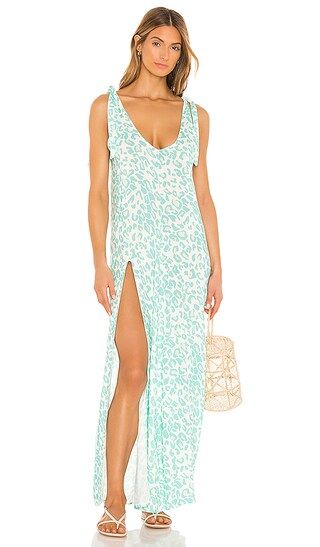 Beach Bunny Lily Dress in Aqua Leopard from Revolve.com | Revolve Clothing (Global)