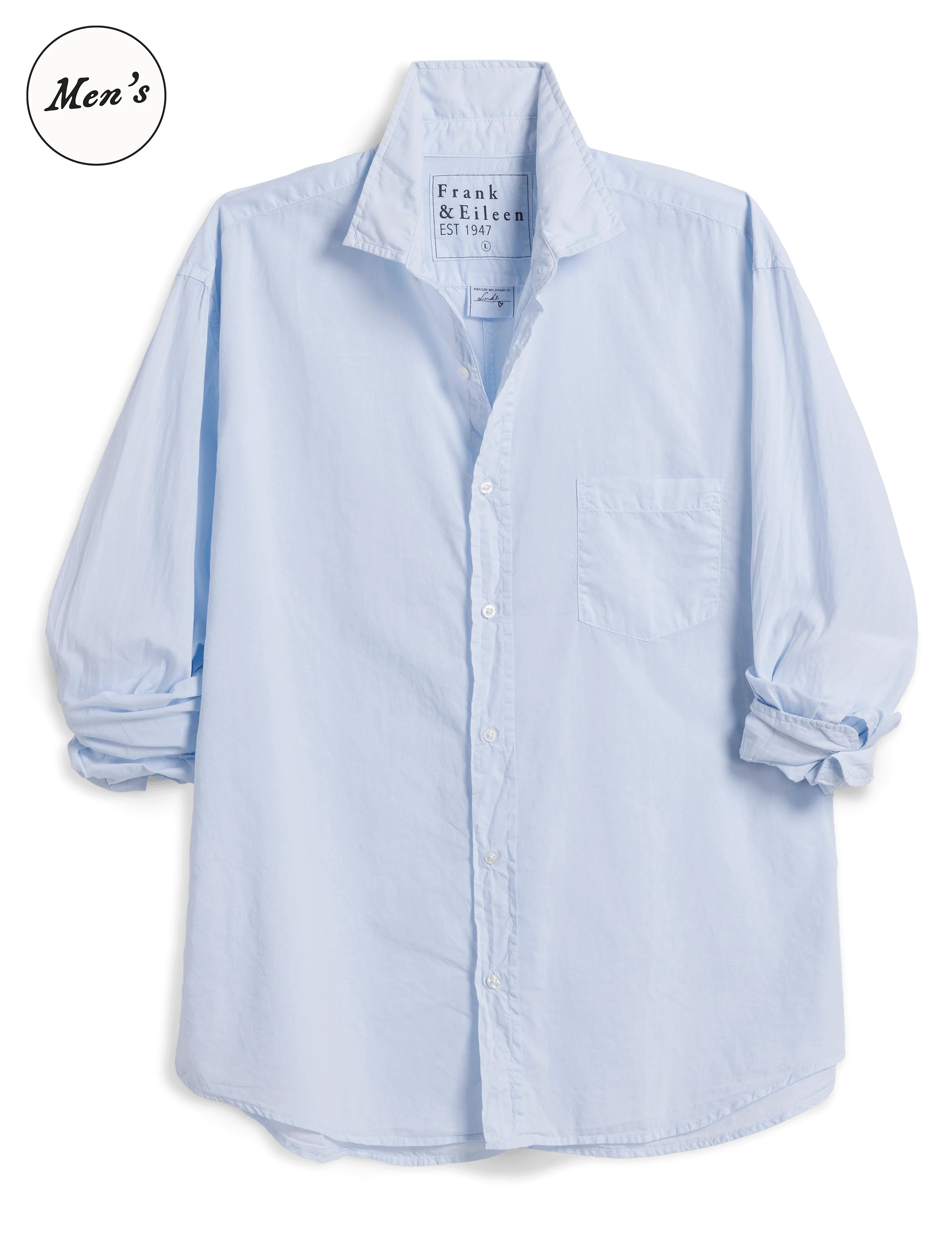 LUKE Shirting Blue, Featherweight | Frank & Eileen