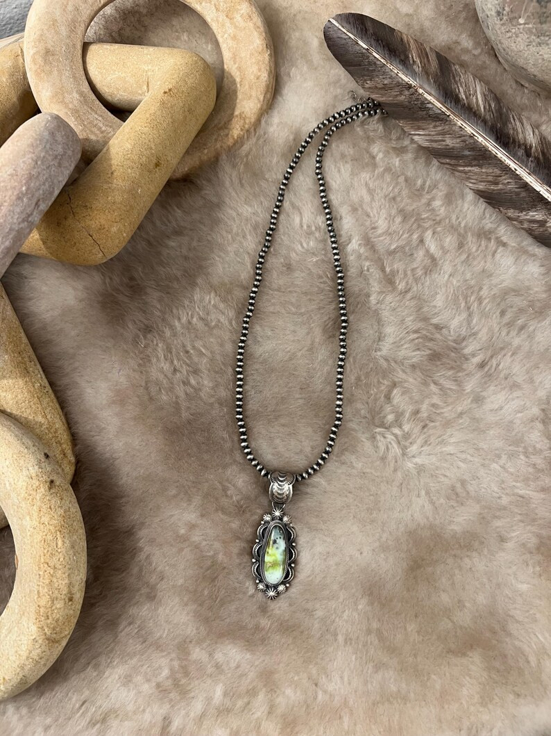 Palomino Silver Pendent & Navajo Pearls - Etsy | Etsy (US)