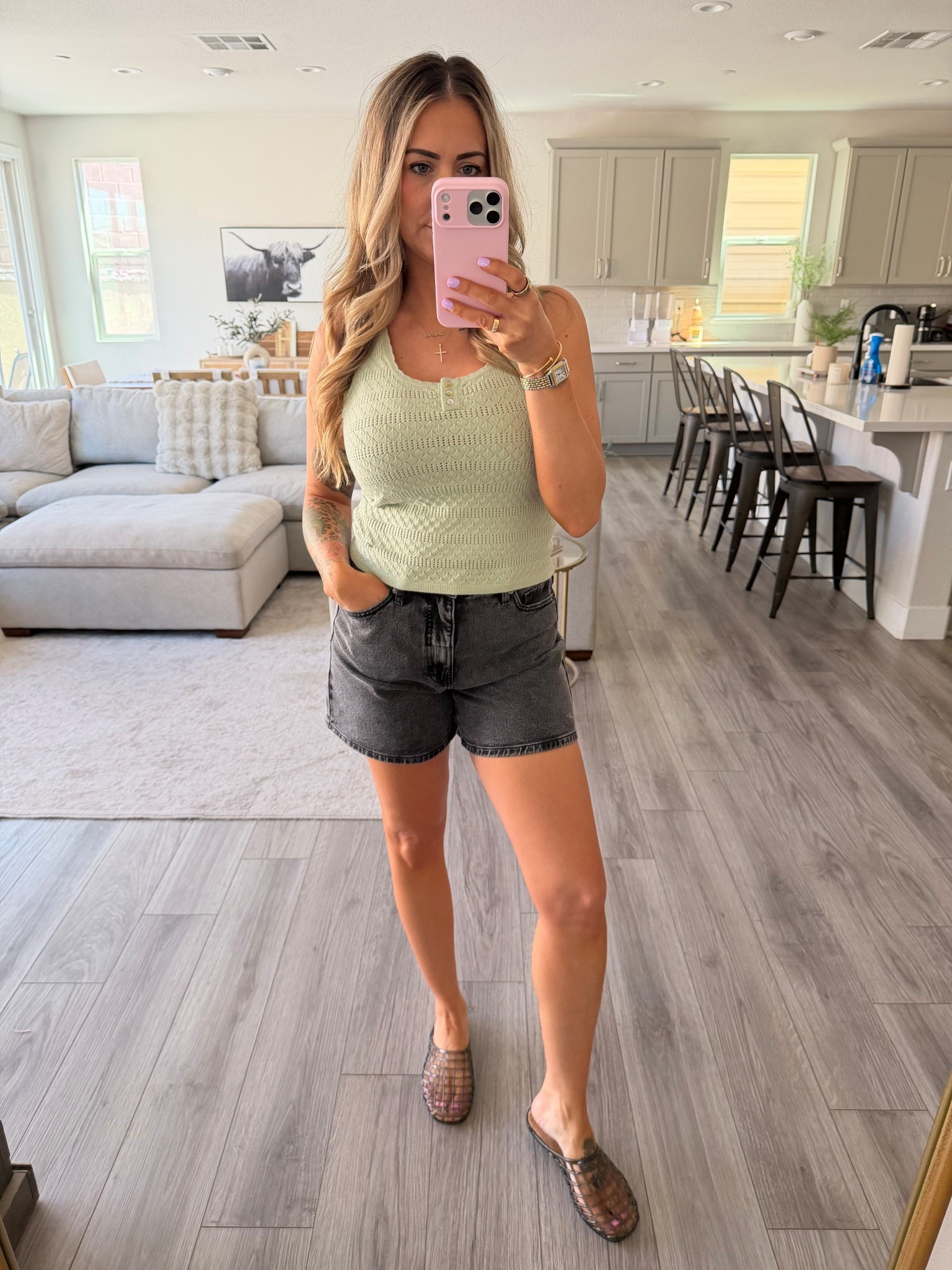 These are the ultimate mom shorts! So good!! Wearing a size 6  

#LTKgrwm #LTKootd #LTKmomlife