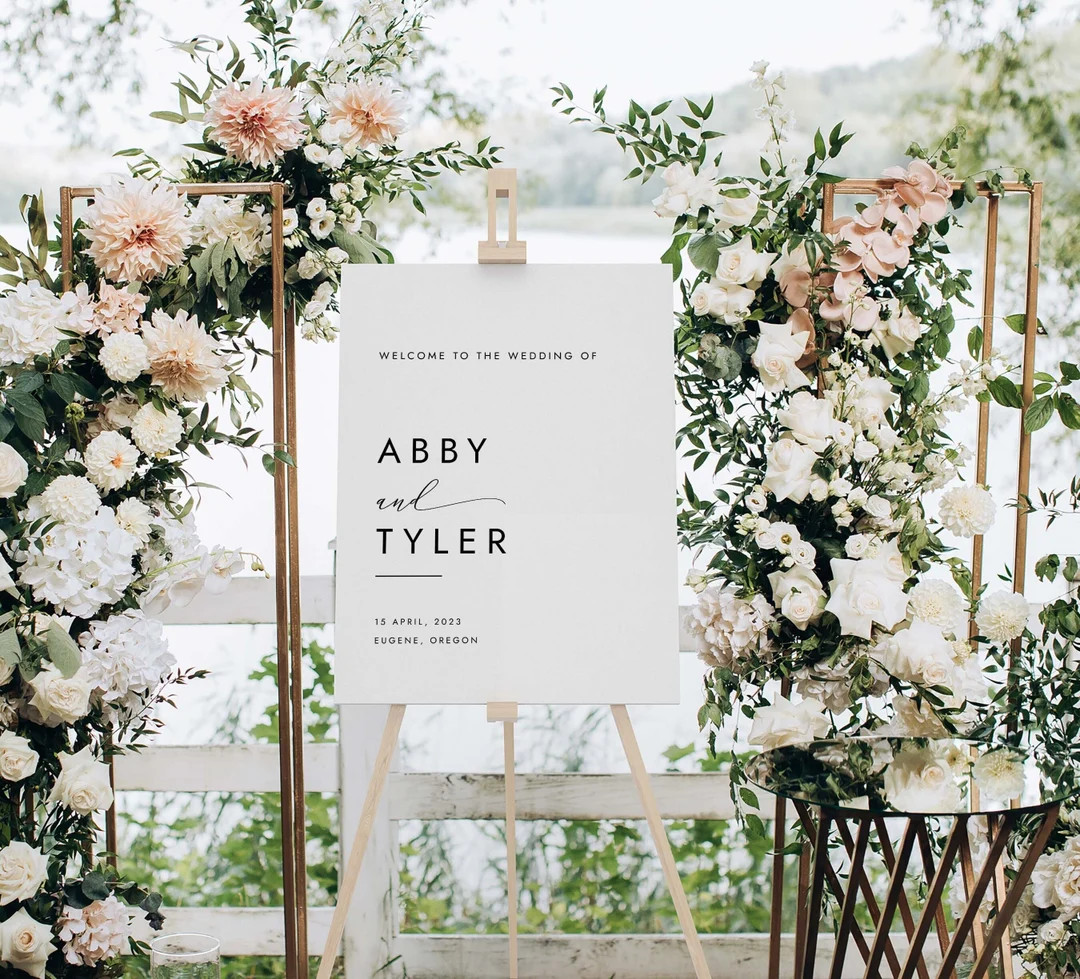 Wedding Welcome Sign Wedding Decor Acrylic Wedding Signage - Etsy | Etsy (US)