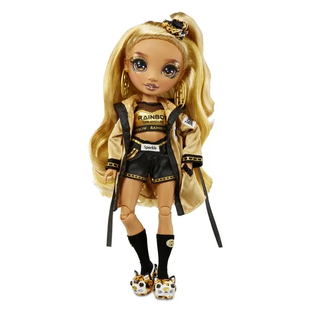 Rainbow High Slumber Party Marisa Golding Gold Fashion Doll Playset, 10 Pieces | Walmart (US)