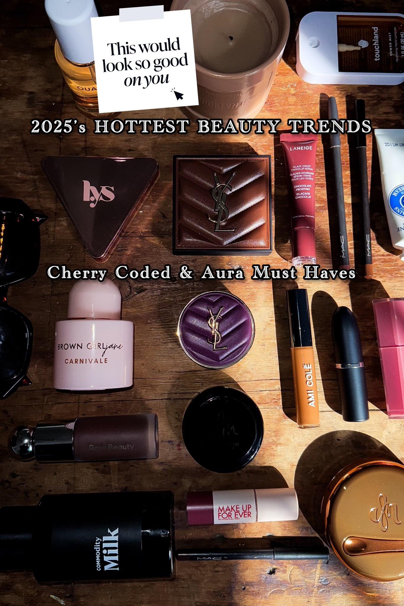 ✨ 2025’s Hottest Makeup Trends: Cherry-Coded & Aura Beauty Must-Haves ✨  

Obsessed with bold, statement beauty? These handpicked essentials are perfect for mastering Pinterest’s top 2025 makeup trends—Cherry-Coded (deep reds, sultry cherry hues) and Aura Beauty (soft ethereal glows and vibrant colors)!

💄 What’s in my beauty bag?
✔ Lush cherry lips & cheeks for a sultry, timeless vibe
✔ Soft yet striking aura makeup that enhances your natural beauty
✔ Hydrating, glowing skin essentials for that effortless radiance

Snag these beauty must-haves now & stay ahead of the trends! Shop the full collection via my LTK link!

Your Sephora Sale and Ulta Sale is perfect 
#LTKbeauty #LTKmakeup #MakeupTrends2025 #CherryCoded #AuraBeauty #GlowUp #BoldBeauty #LuxuryMakeup #MakeupFlatlay

#LTKStyleTip #LTKBeauty #LTKSpringSale