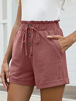 ANRABESS Womens Shorts Casual Summer High Waisted Elastic Drawstring Comfy Lounge Wide Leg Short ... | Amazon (US)