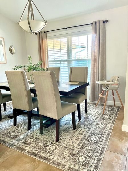 New dining room rug from Amazon! It is literally the softest rug & machine washable! This is the 8x10 size in the color Ivory. 👏🏼🫶🏼

#LTKhome #LTKFind #LTKfamily