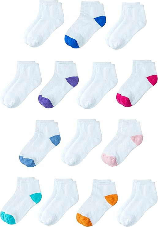 Amazon Essentials Unisex Kids and Toddlers' Cotton Ankle Socks, 14 Pairs | Amazon (US)