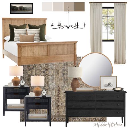 Modern traditional primary bedroom mood board, bedroom mood board, bedroom design inspo #bed

#LTKsalealert #LTKhome