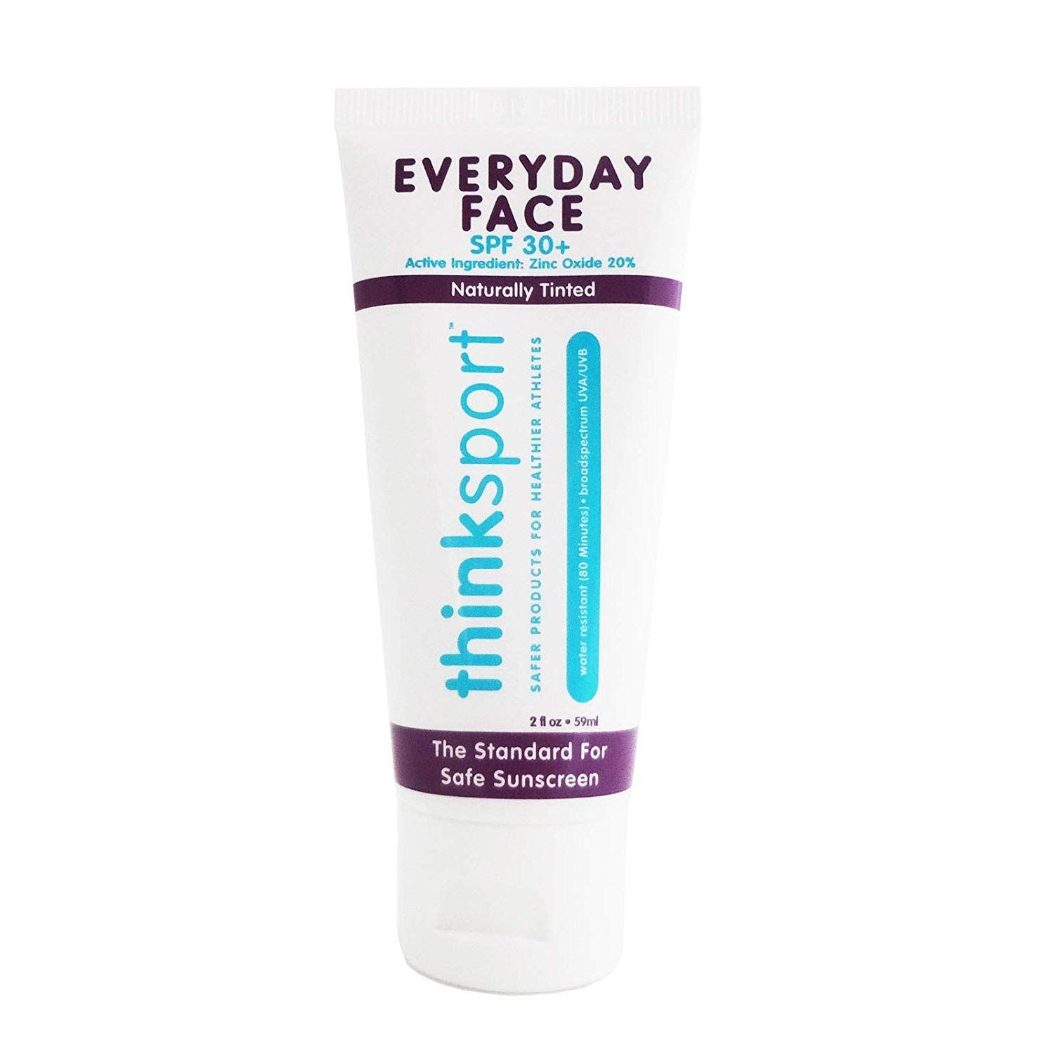 Thinksport Everyday Face Sunscreen, Naturally Tinted, Currant, 2 Ounce (Packaging May Vary) | Amazon (US)