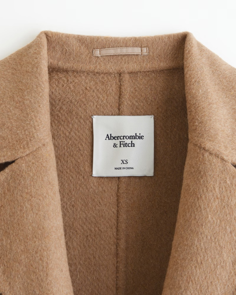 Women's Double-Cloth Wool-Blend Blazer Coat | Women's Coats & Jackets | Abercrombie.com | Abercrombie & Fitch (US)