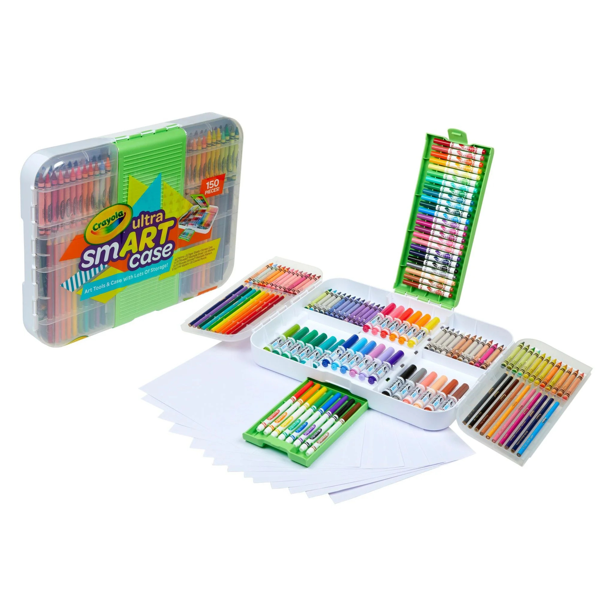 Crayola Ultra SmART Case, Markers & Crayons Set, Arts & Crafts, Classroom Must Haves, Gift for Te... | Walmart (US)
