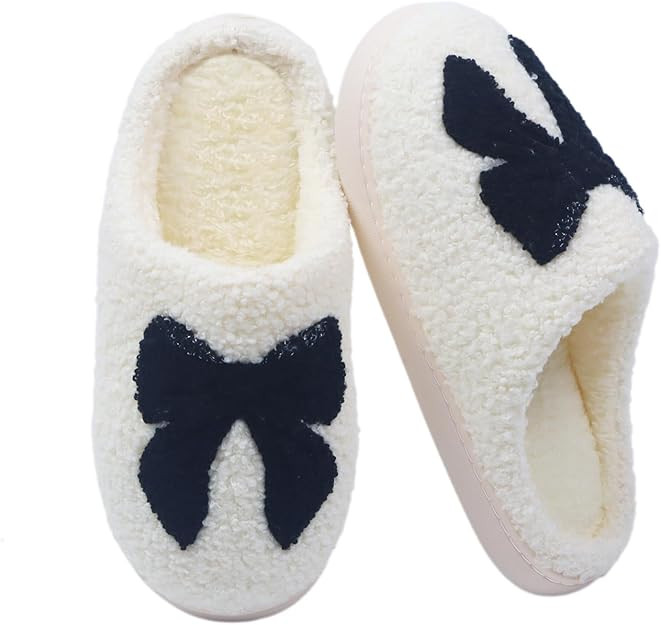 Christmas Slippers for For Women & Teenagers | Non-Slip Cozy Warm Fuzzy Indoor Shoes House Slippe... | Amazon (US)