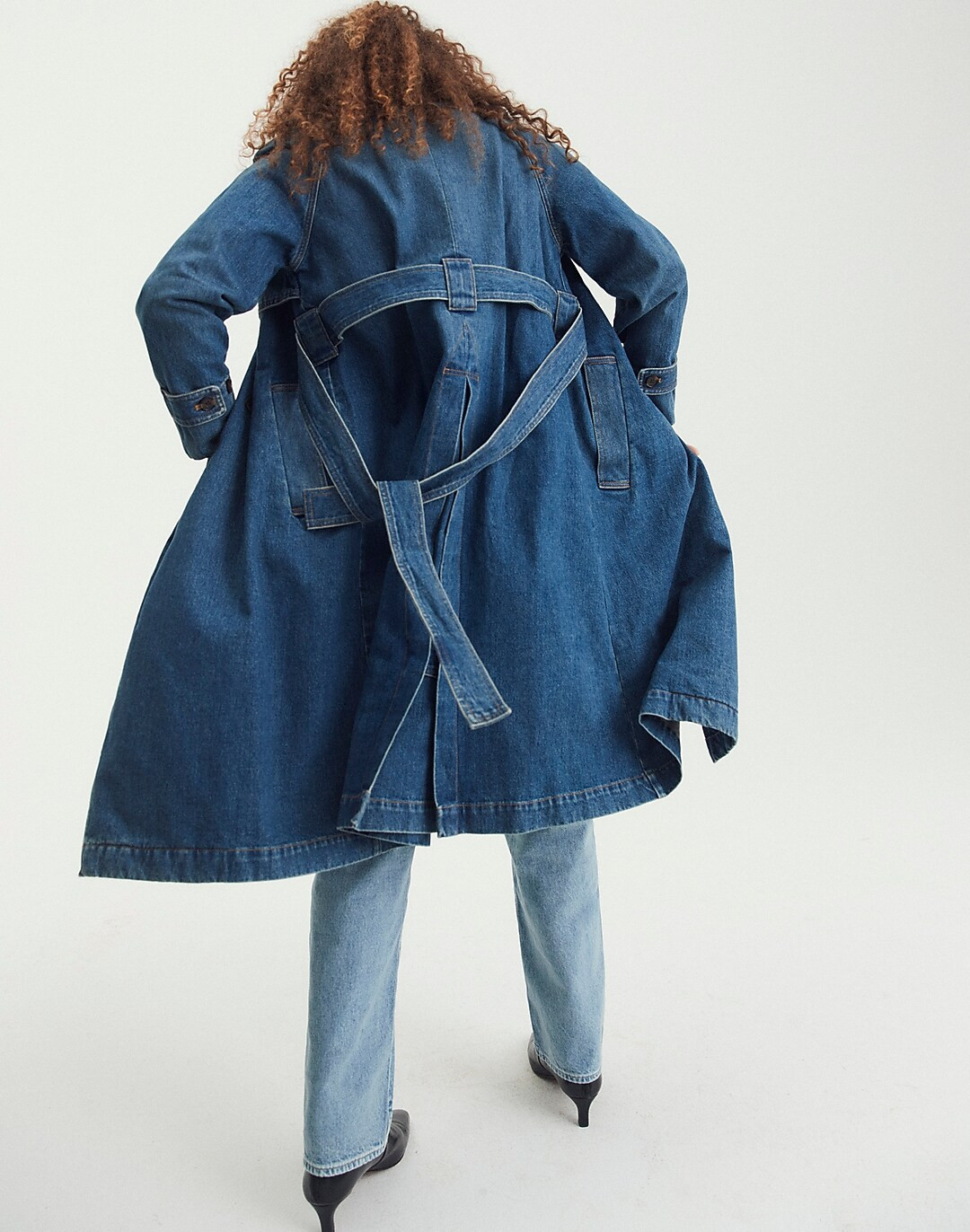 Oversized Denim Trench Coat in Rensberry Wash | Madewell