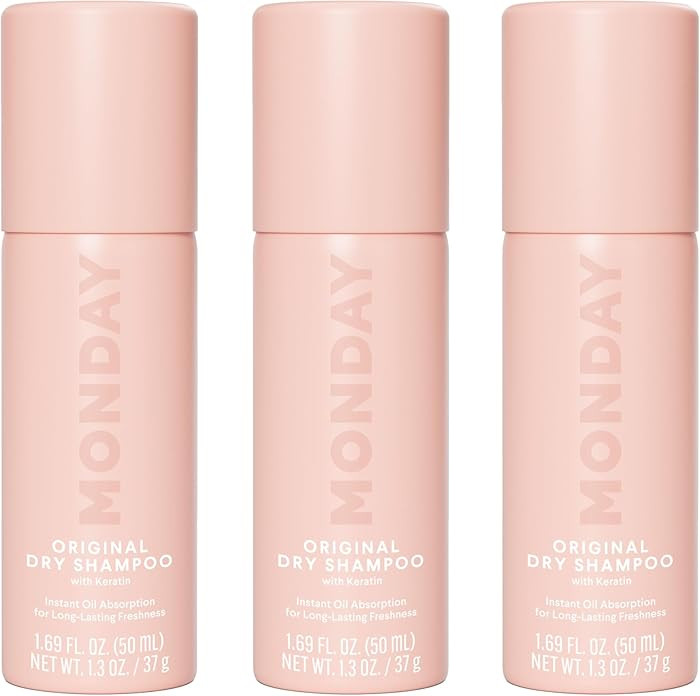 MONDAY HAIRCARE ORIGINAL Dry Shampoo with Keratin, oil-absorbing for All Hair Types 50ML (3 Pack) | Amazon (US)