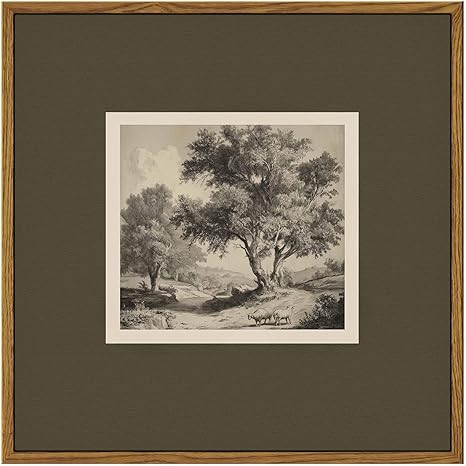 InSimSea Square Canvas Wall Art 12"x12" Premium Landscape Artwork Canvas Prints Vintage Rustic Tr... | Amazon (US)