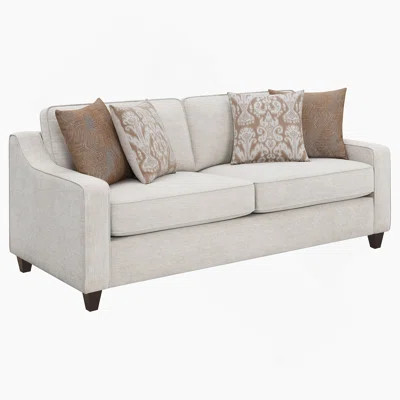 Comfortable And Stylish Upholstered Sloped Arm Sofa For Relaxing And Enhancing The Ambiance Of Any Living Space | Wayfair North America