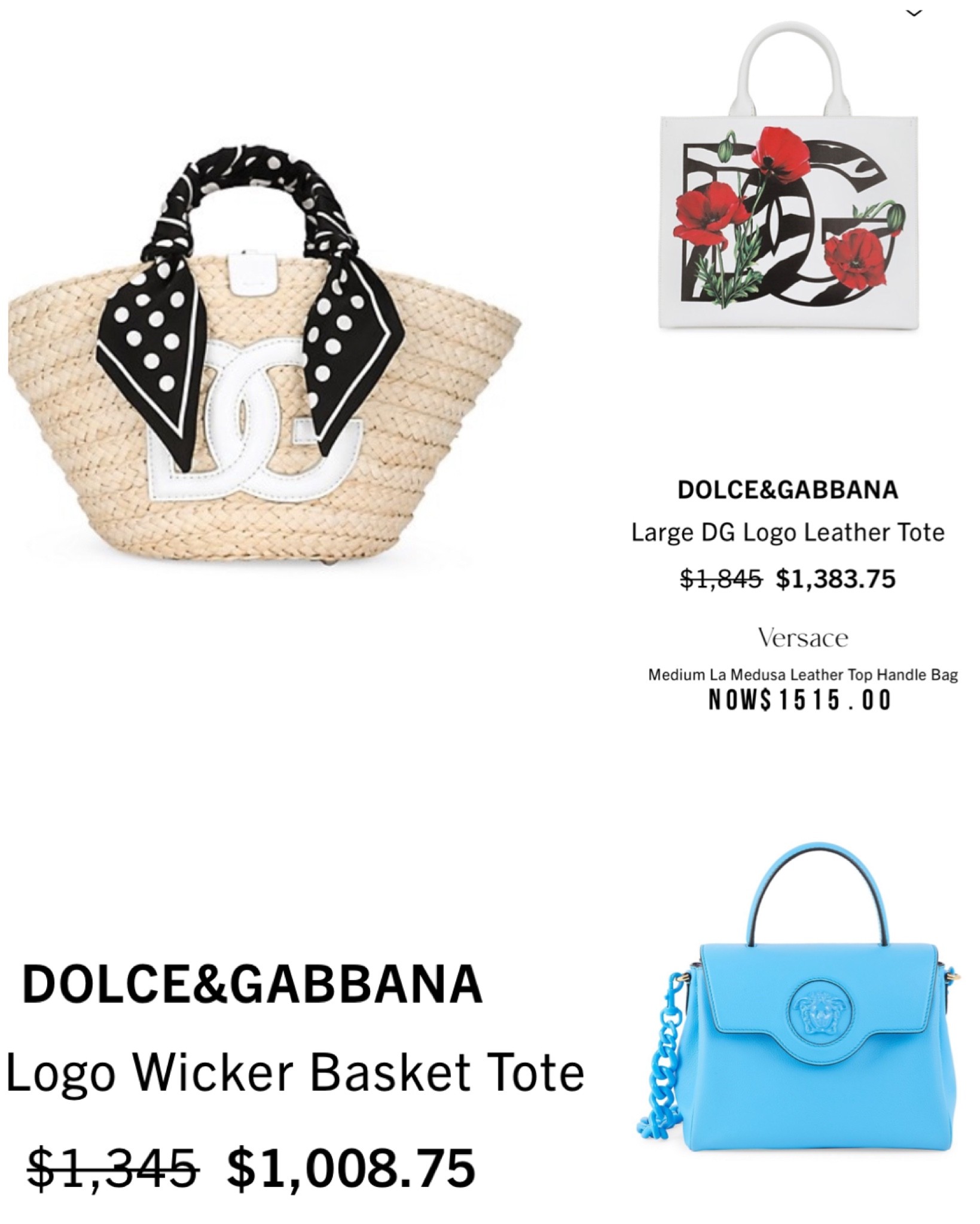 Shop designer bags on sale at Saks Fifth! #versace #designersale #dolce&gabbanna 

#LTKitbag #LTKsalealert