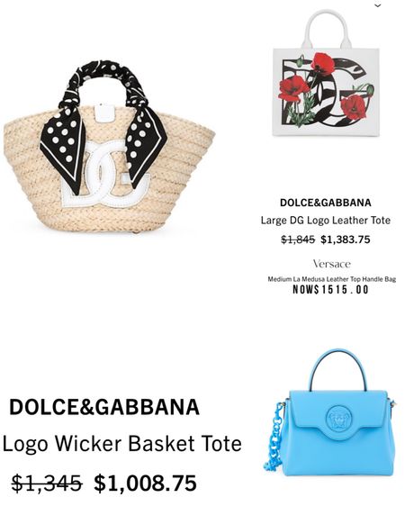 Shop designer bags on sale at Saks Fifth! #versace #designersale #dolce&gabbanna 

#LTKitbag #LTKsalealert