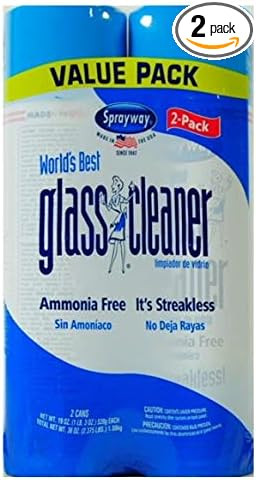 Sprayway Glass Cleaner Aerosol Spray, 19 Oz, Pack of 2 | Amazon (US)