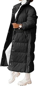 Zwurew Women's Quilted Lightweight Long Puffer Coat Jacket Thickened Winter Coats Zip Up Baggy Do... | Amazon (US)