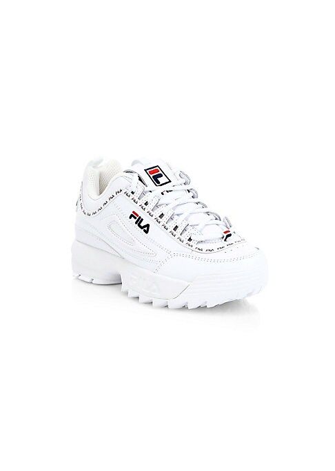 FILA Little Kid's & Kid's Disruptor Repeat Flag Chunky Sneakers - White - Size 12 (Child) | Saks Fifth Avenue