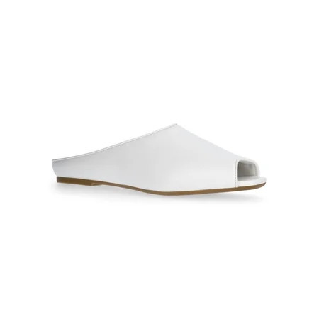 Scoop Women's Faux Leather Peep Toe Mules | Walmart (US)