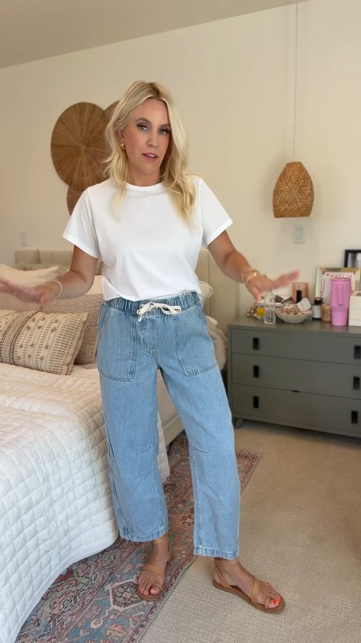 These gap factory pants are also on major sale! These have more of a barrel fit. I did a size small and love the fit. They are a little bit shorter in length (keep in mind I’m 5’5)!

#LTKFindsUnder50 #LTKStyleTip #LTKSaleAlert