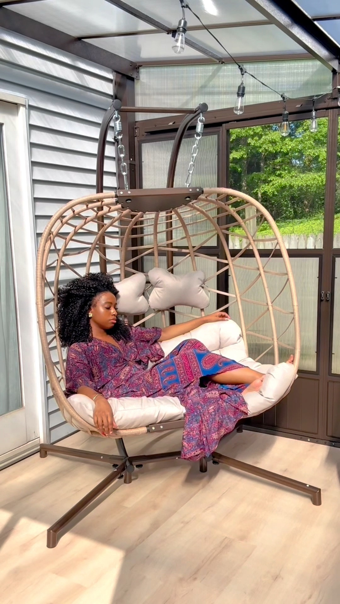 Obsessed with this oversized double egg chair 🤍 The perfect cozy statement piece for your patio, balcony, backyard, or sunroom. It instantly makes any space look more luxury, aesthetic, and inviting while giving you the perfect spot to relax, read, or unwind outdoors. If you’re looking for the ultimate patio upgrade for summer, this is it!

#LTKHome #PatioDecor #EggChair #OutdoorFurniture #HomeDecorFinds #CozyHome #BackyardInspo #SunroomDecor #BalconyDecor #OutdoorLiving