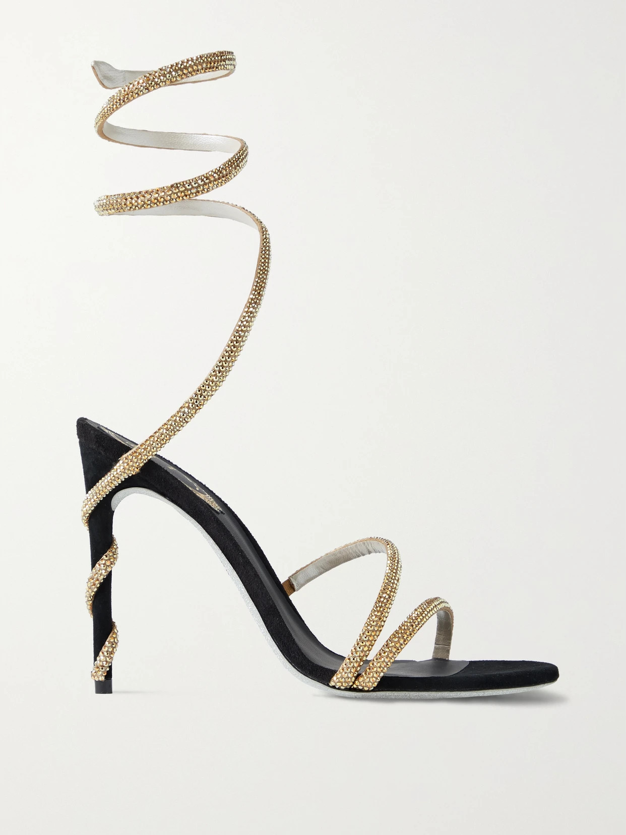 Crystal-embellished suede sandals | NET-A-PORTER (US)