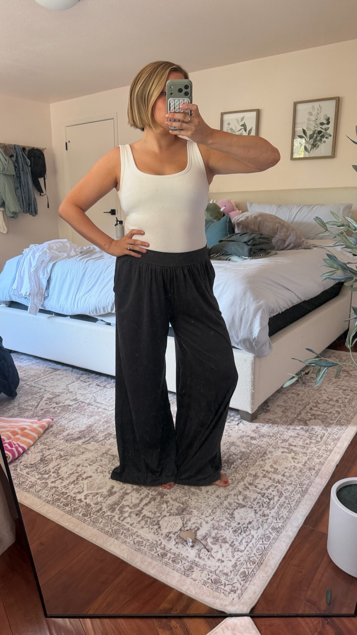 comfiest pants ever. Wearing the charcoal but also ordering cream. They run a bit long. Wearing a small, regular here

#LTKootd #LTKgrwm #LTKmomlife