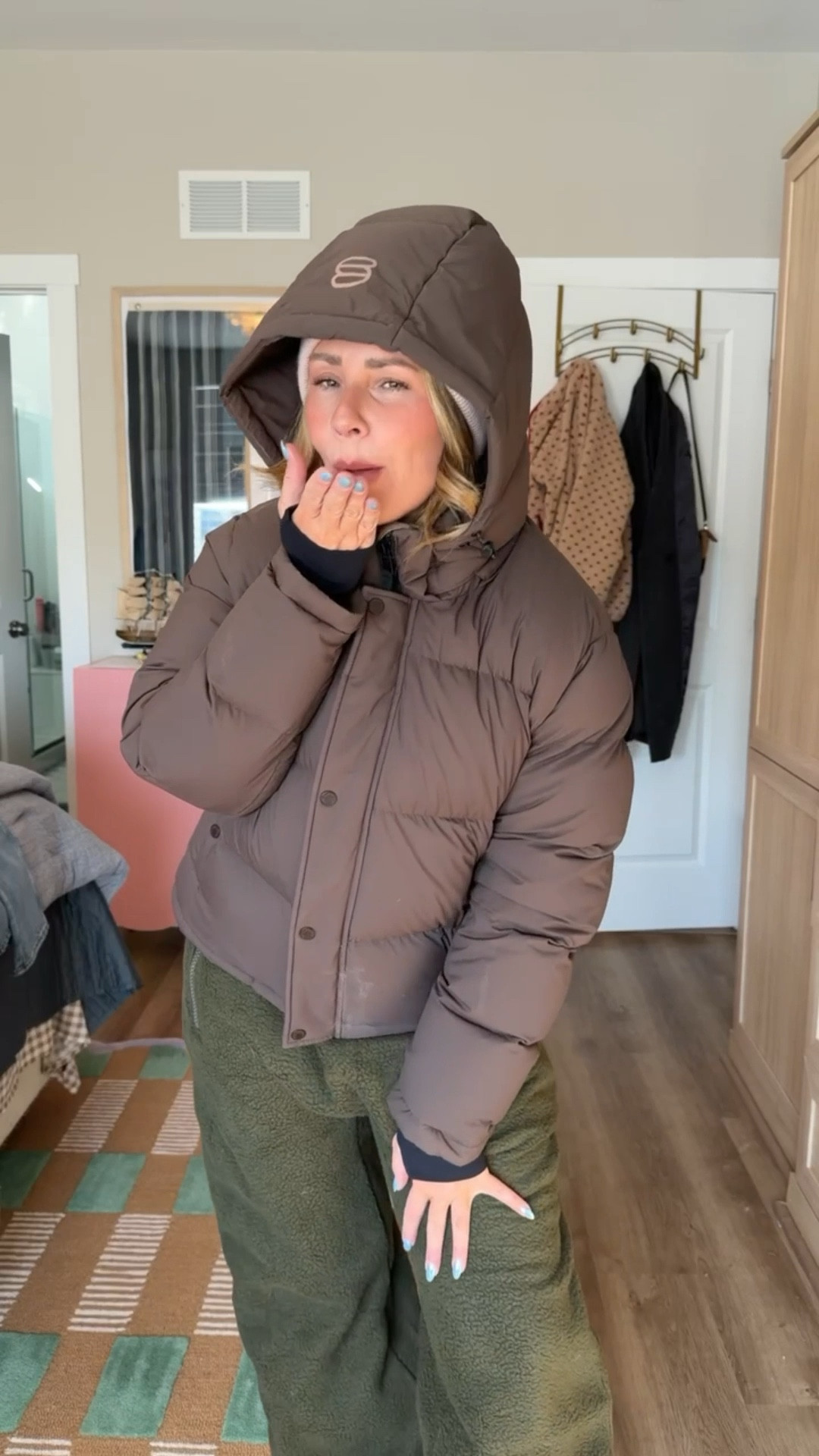 Proof you can be warm and cute in a snowstorm.
Layers that actually work. ❄️