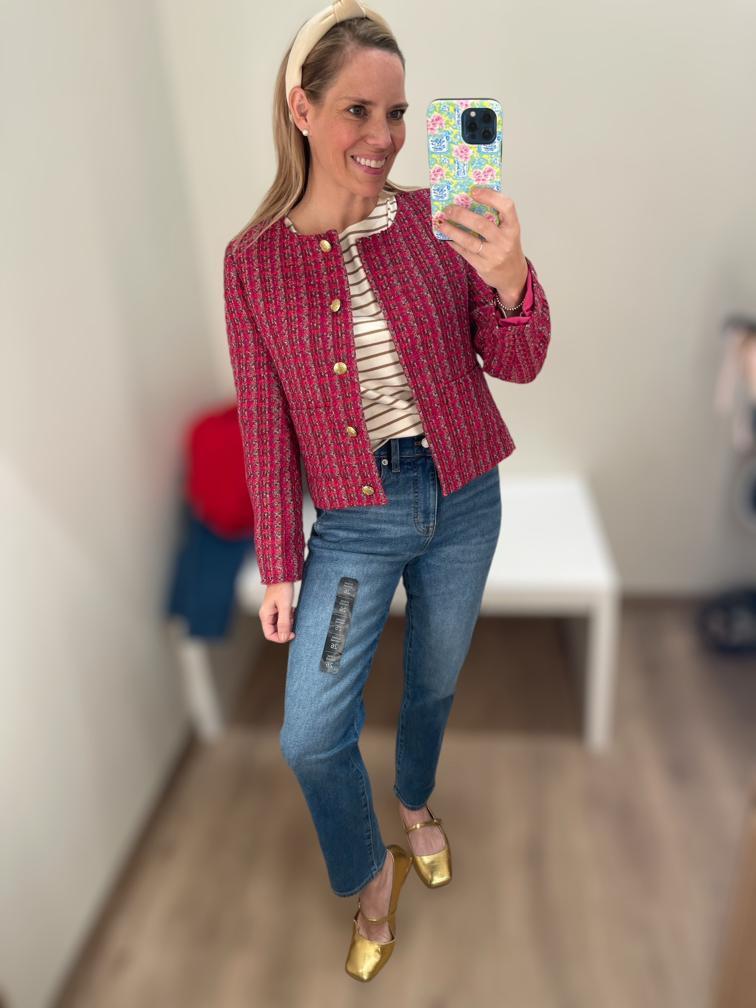 Straight jeans, lady jacket, fall outfit, striped tshirt 

#LTKOver40 #LTKFindsUnder50 #LTKFindsUnder100