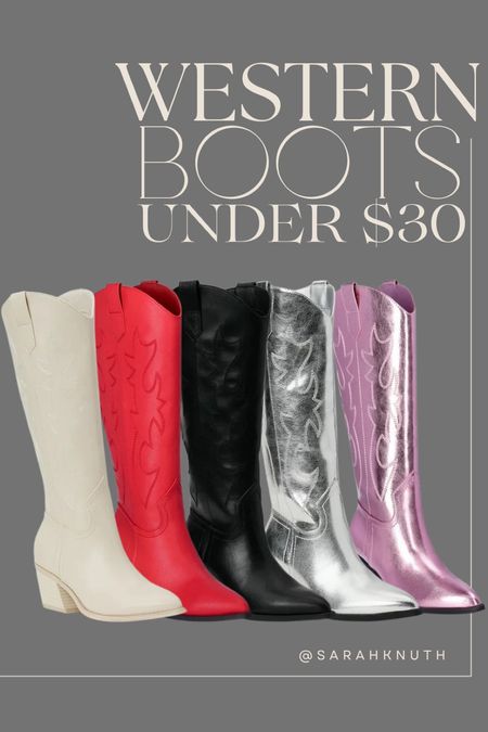 Western boots on sale and under $30 @walmartfashion

#walmartpartner
#walmartfashion

#LTKSaleAlert #LTKShoeCrush #LTKFindsUnder50