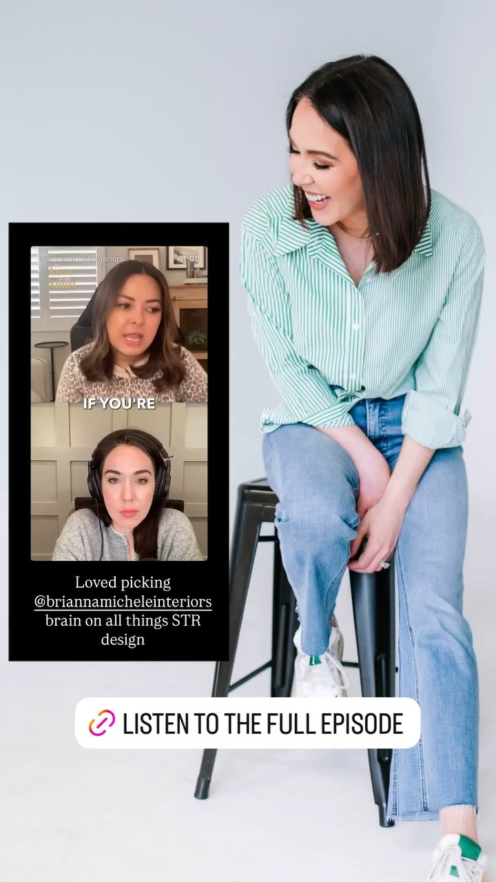 Loved picking @briannamicheleinteriors brain on all things STR design check out the full episode on Apple Podcasts - The Luxe and The Short of It! Also my favorite green and white  sneakers are 60% off - perfect St Patrick’s Day Outfit!

#LTKSaleAlert #LTKSeasonal #LTKHome