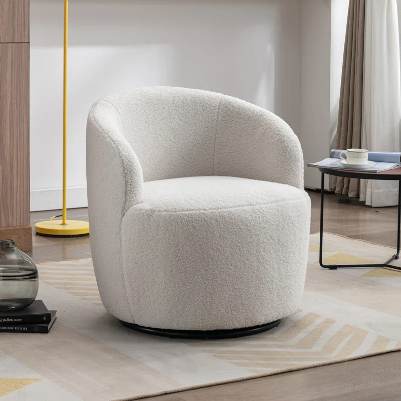 Upholstered Swivel Barrel Chair | Wayfair North America