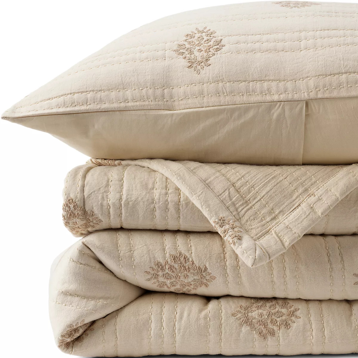 Embroidered Matelasse Bed Coverlet | Lands' End (US)