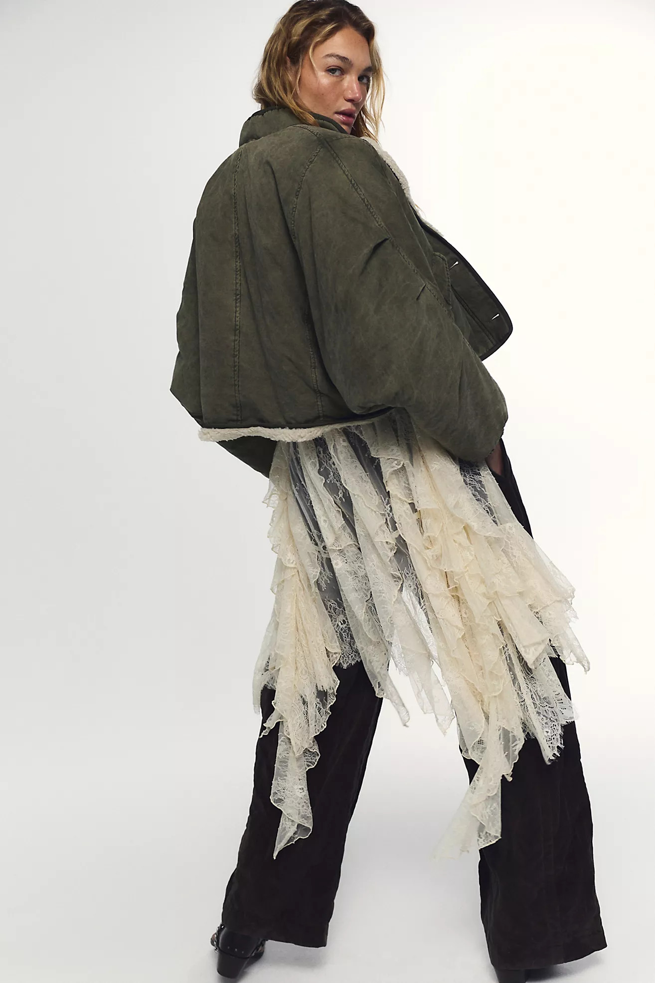 We The Free Hawthorne Reversible Cocoon Jacket at Free People in Dusted Foliage Combo, Size: M/L | Free People (UK)