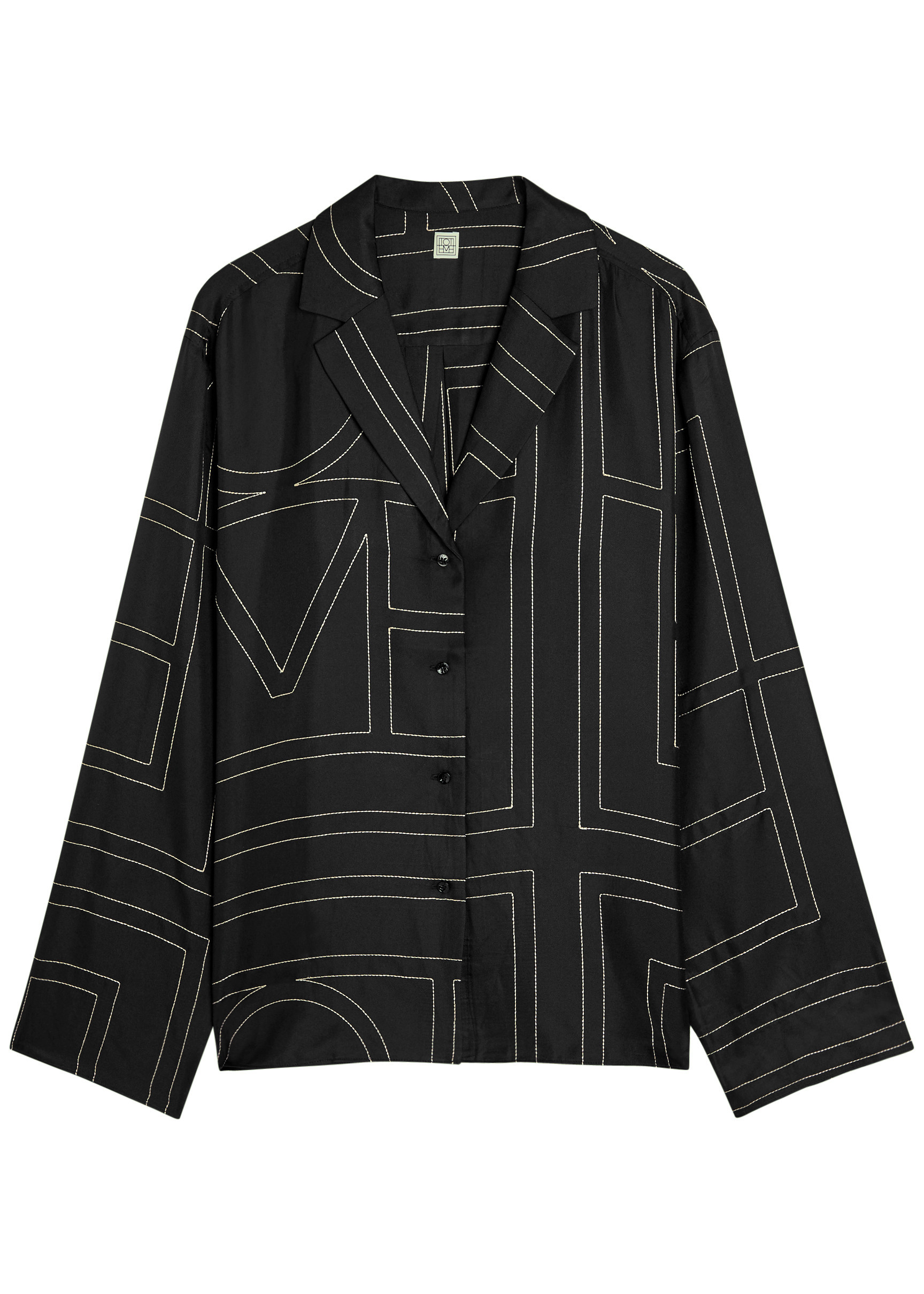 Monogram silk pj top_65704_BLAC | Harvey Nichols