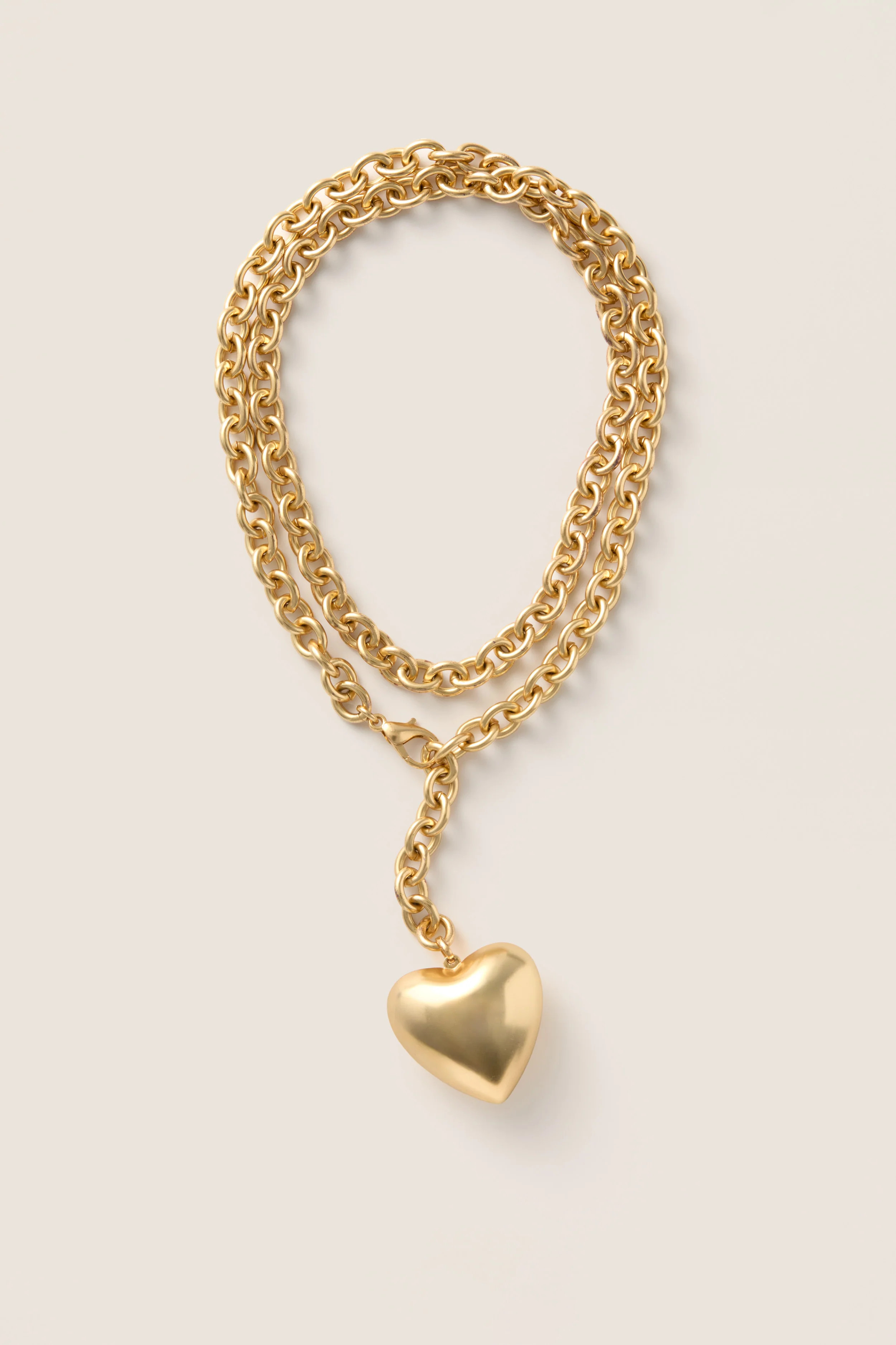 Gold Puffy Heart Necklace | Tuckernuck (US)