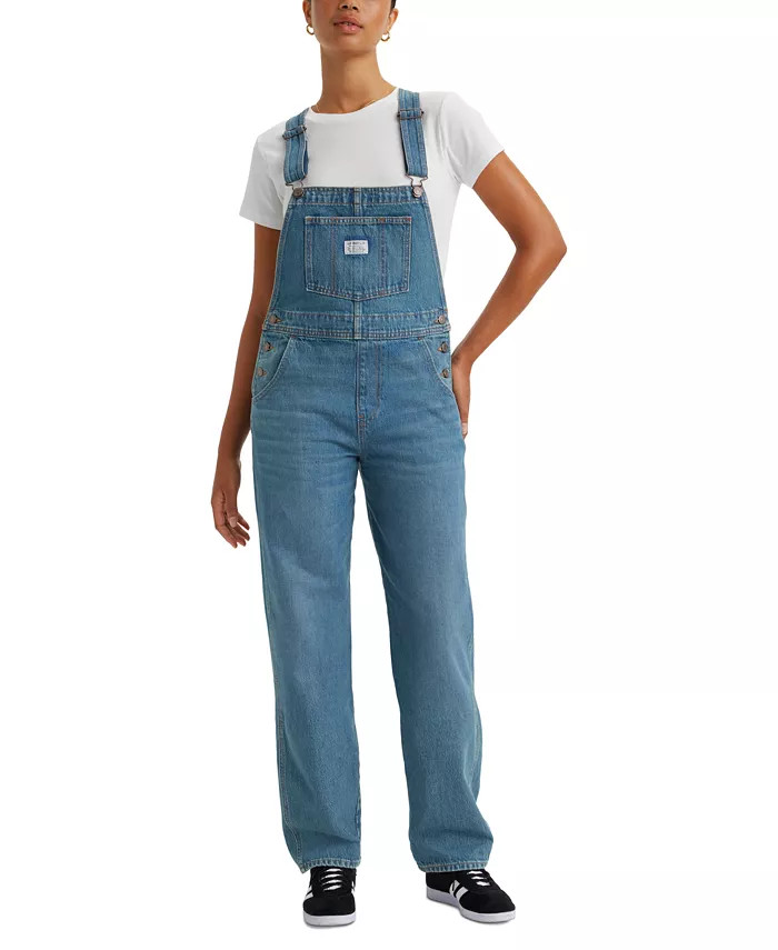 Women's Vintage-Style Cotton Denim Overalls | Macy's