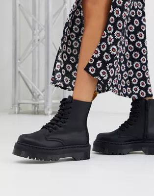 Dr Martens Jadon chunky boots in vegan black | ASOS (Global)