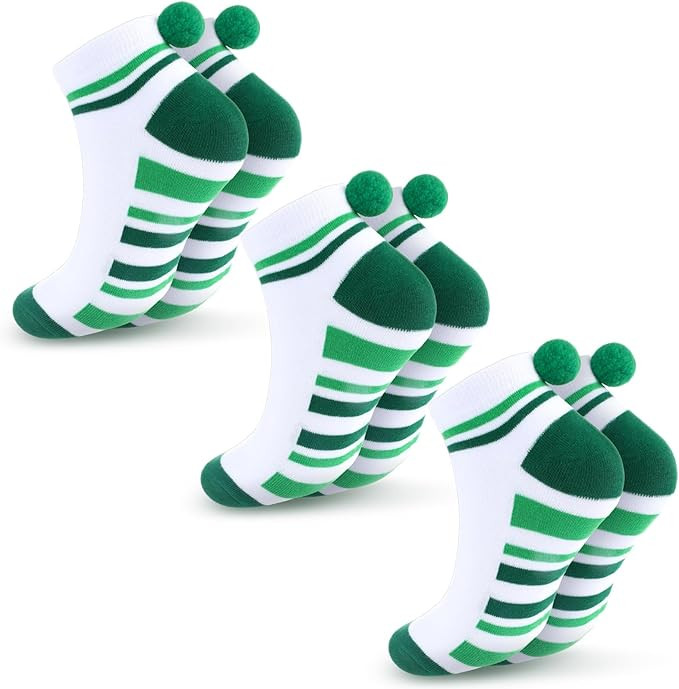 Cutecrop Pompom Socks for Women Tennis Ankle Sport Socks Stripe Funny Cute Scok with Balls on The... | Amazon (US)