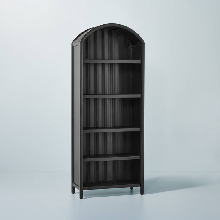 Grooved Wood Arch Bookcase … curated on LTK