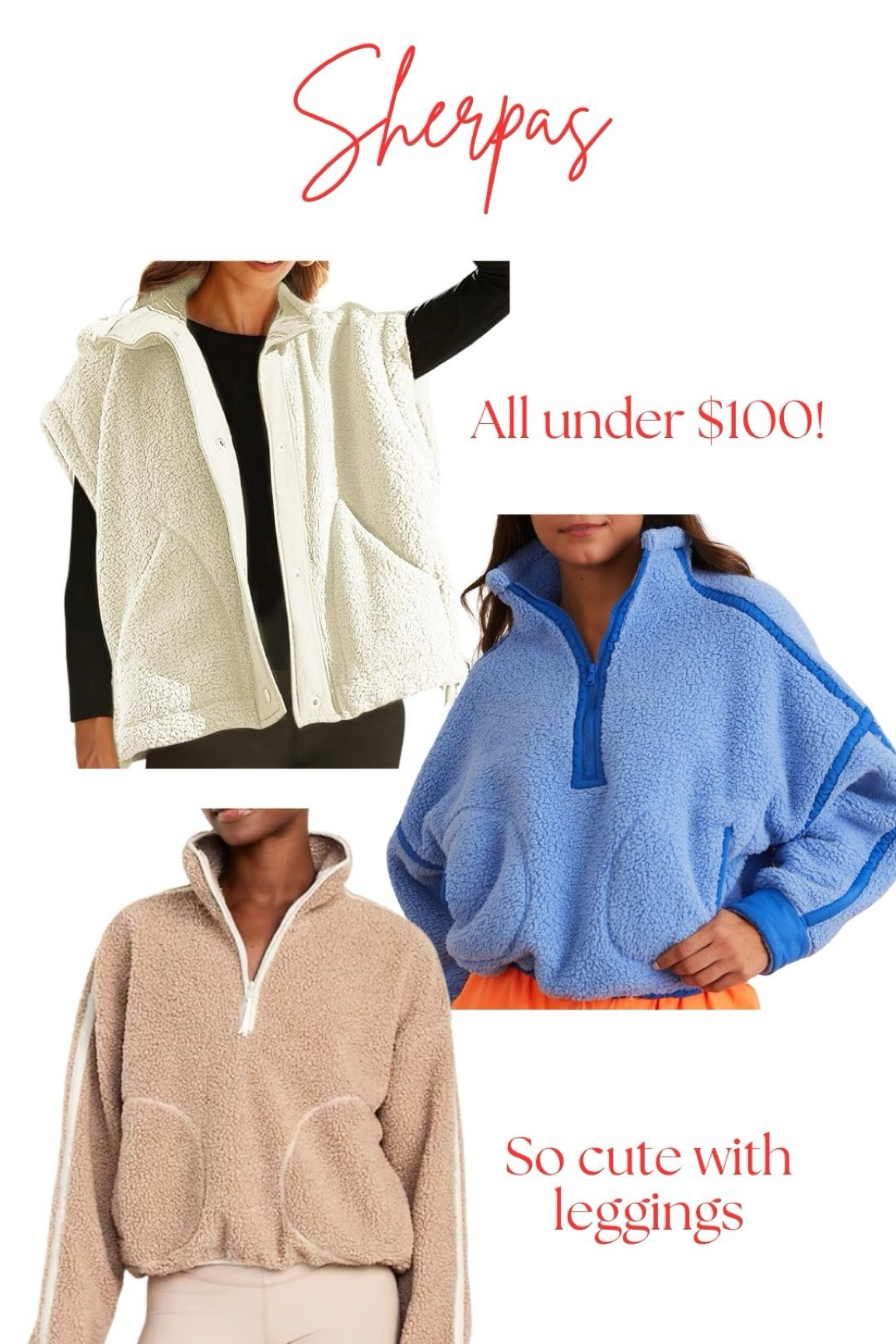 Sherpas for the colder months! So simple & cute