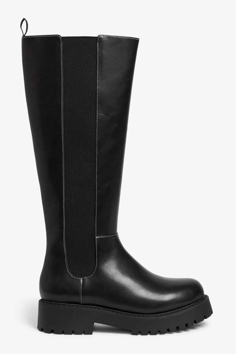 Knee-high chunky chelsea boots | H&M (UK, MY, IN, SG, PH, TW, HK)