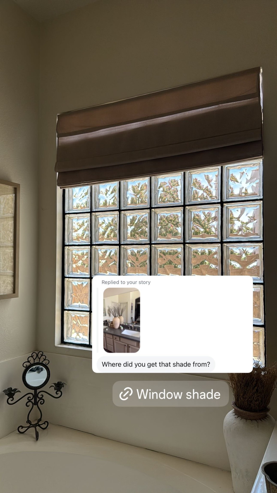 Faux linen Roman shade in Belgian Flax. 

#LTKFindsUnder100 #LTKFindsUnder50 #LTKHome