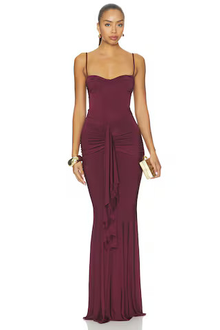 Lovers and Friends Emmy Maxi Dress in Wine. - size S | Revolve Clothing (Global)