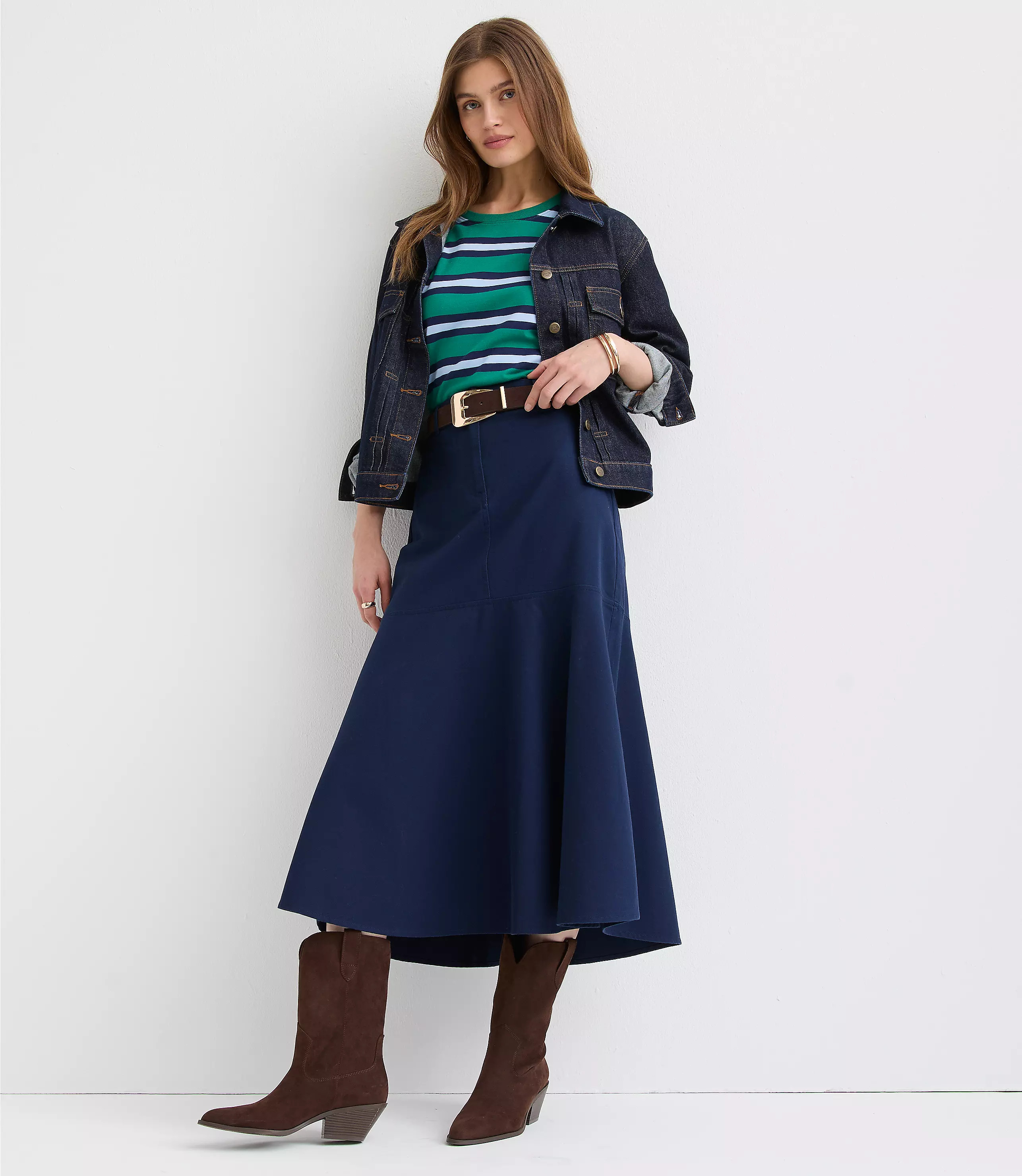 Trumpet Midi Pocket Skirt | LOFT