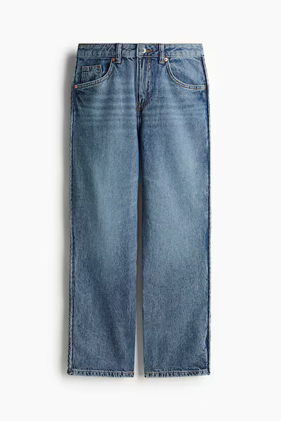 H & M - Straight High Ankle Jeans - Blue | H&M (US + CA)
